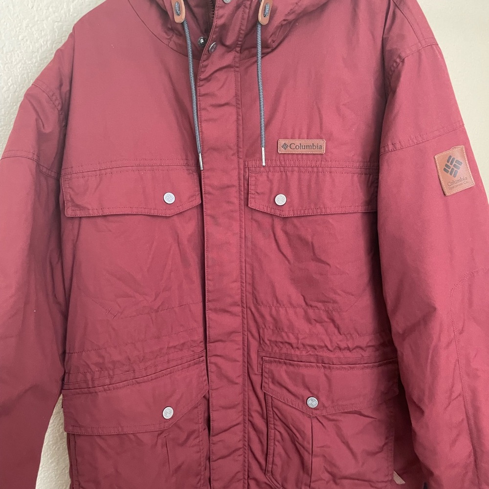Columbia Burgundy XL Mens Snow Jacket